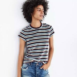 Madewell Velour Striped Shirt